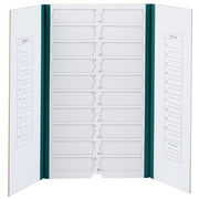 Slide File Folder, 20-Place, Cardboard, green, 10/Unit