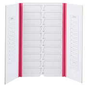 Slide File Folder, 20-Place, Cardboard, pink, 10/Unit