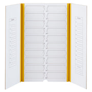 Slide File Folder, 20-Place, yellow, Cardboard, 10/Unit