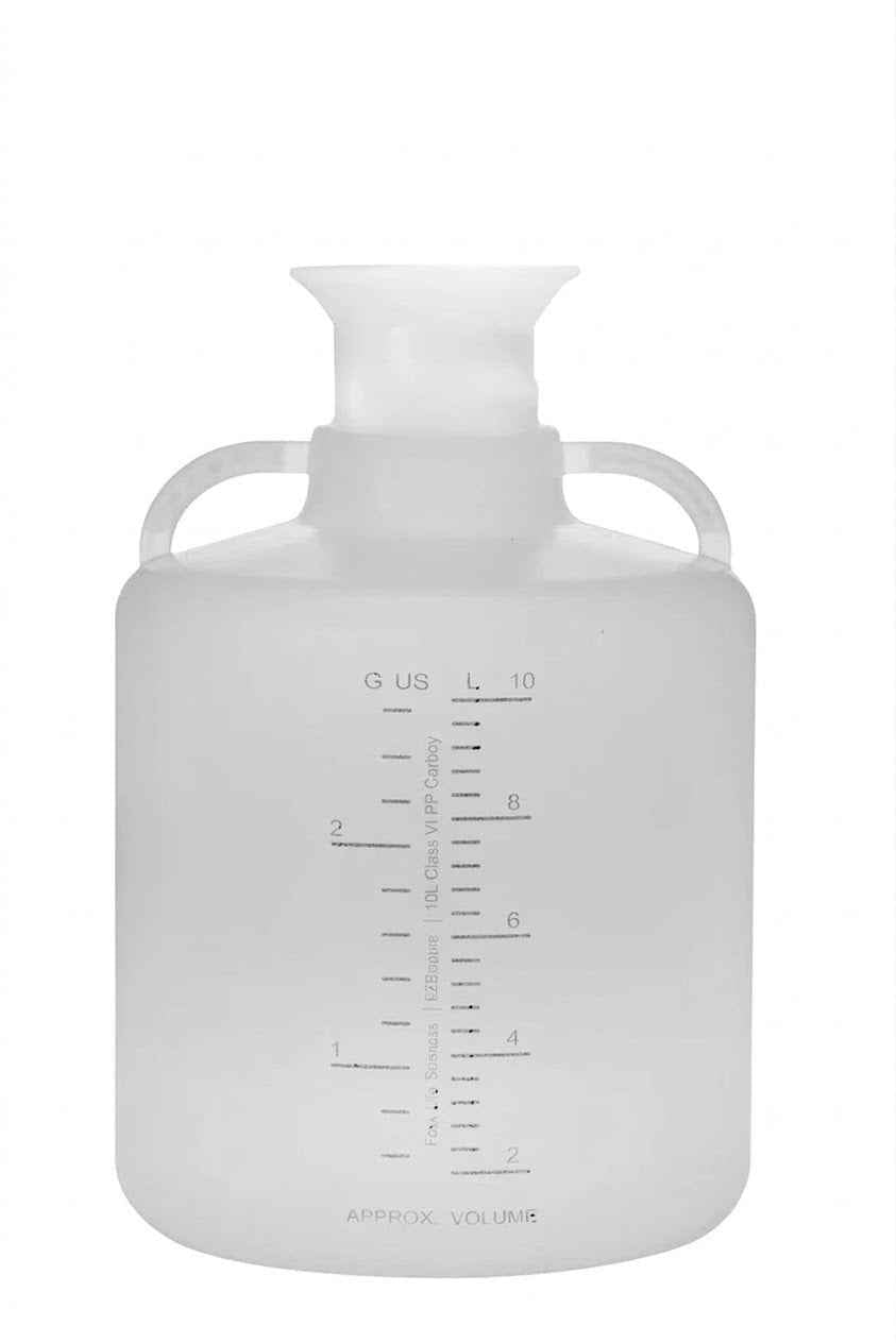 EZBio®pure Round Carboy with TC Sanitary Neck, PP, 10L Carboy, Sterile, 1/CS