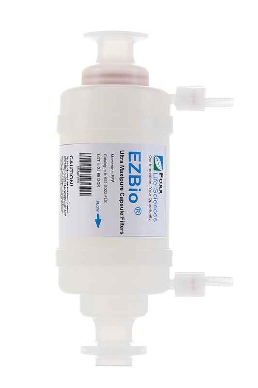 EZBio® Ultra Maxpure Capsule Filter 5", Double-Layer PTFE, Silicone O-Ring, Non-Sterile, 1/CS