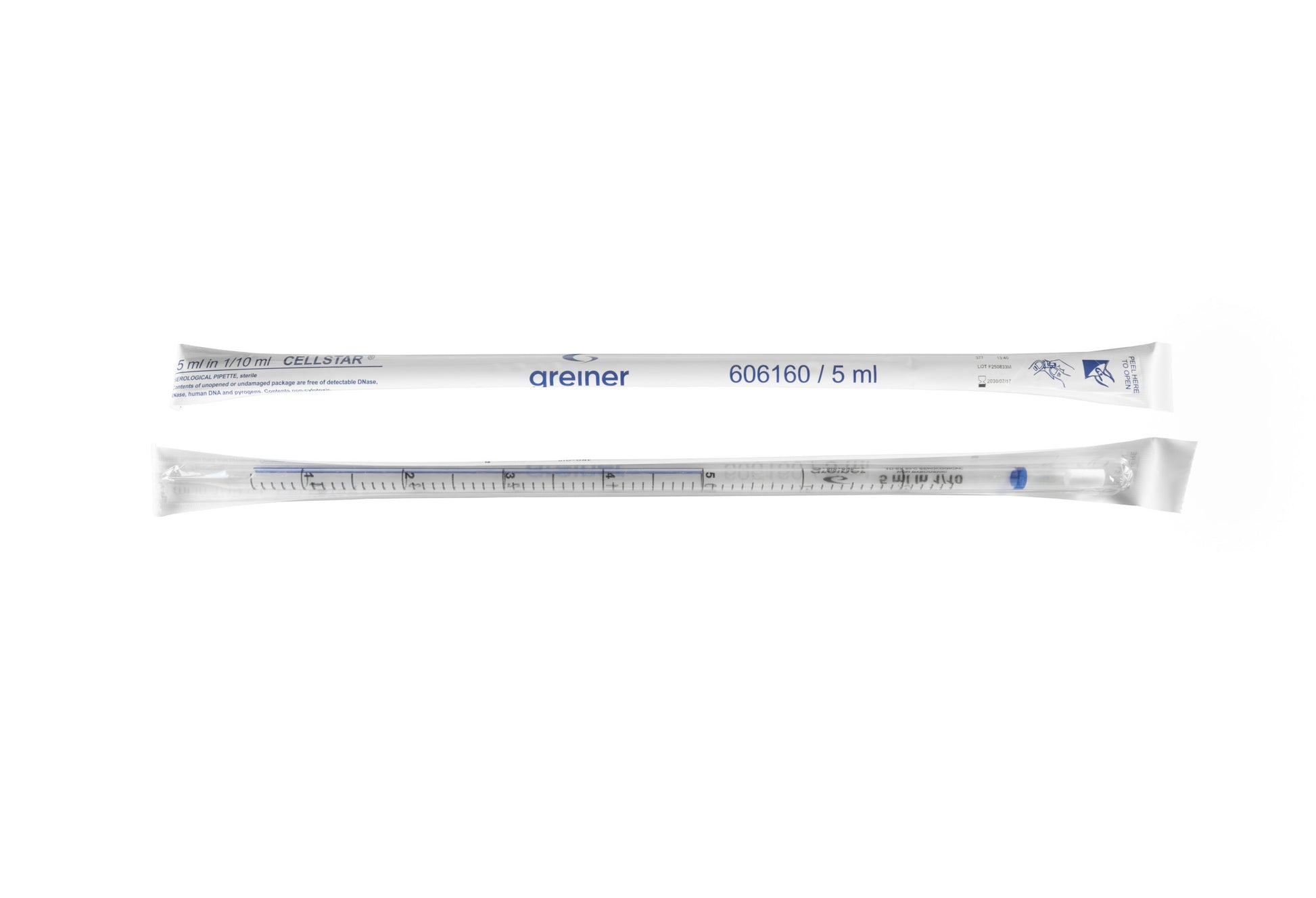 PIPETTE, 5 ML, GRADUATED 1/10 ML, STERILE,  - Serological Pipettes - Greiner Bio-One