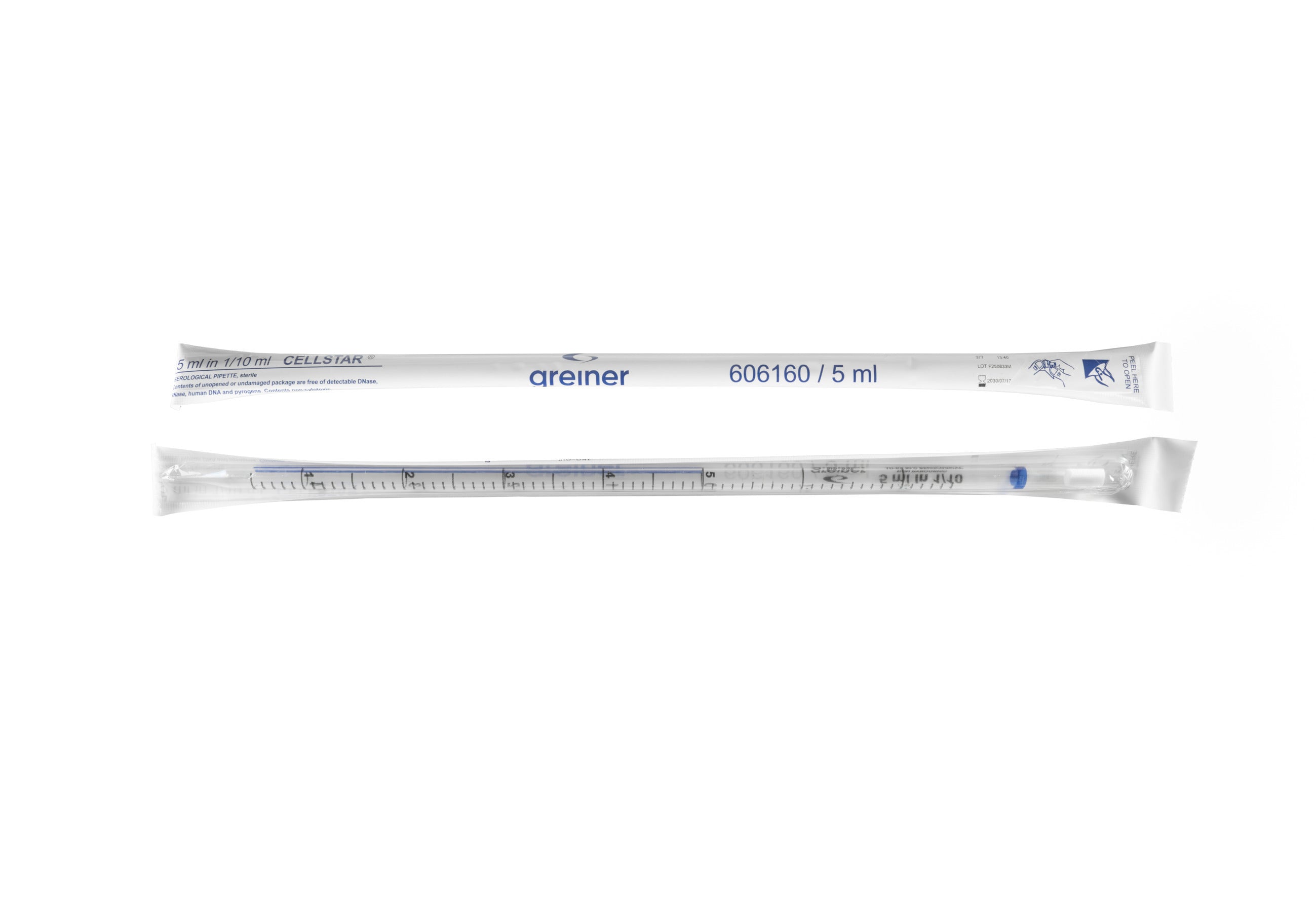 PIPETTE, 5 ML, GRADUATED 1/10 ML, STERILE,  - Serological Pipettes - Greiner Bio-One