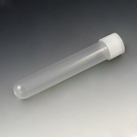 Test Tube with Attached Screw Cap, 16 x 100mm (12mL), PP, 250/Pack, 4 Packs/Unit