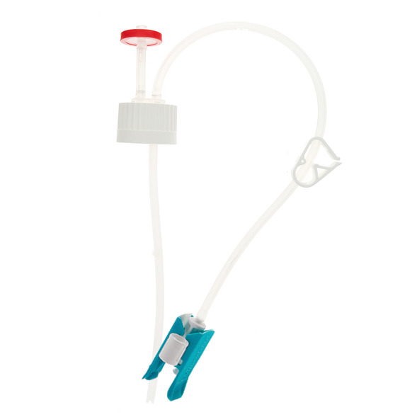 EZCellGene™ 38-430 Cap Assembly for 60mL Bottle with micro bore Overmolded Silicone tubing 1/16" ID x 3/16" OD, 20/CS