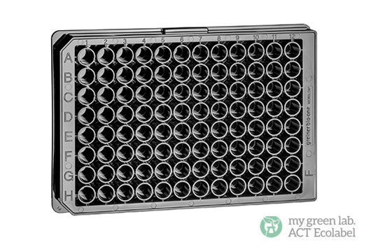MICROPLATE, PS, 96 WELL, F-BOTTOM (CHIMNEY - 96 Well Microplates Black White - Greiner Bio-One