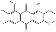 1,7-Dihydroxy-2,3,8-trimethoxy-6-methylanthracene-9,10-dione；Obtusin
