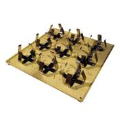 25x25 Flask Tray, 4 1L pre-mounted clamps