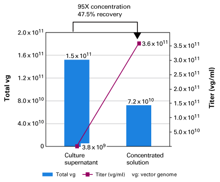 Efficient concentration of AAV particles from cell culture supernatant - Gene function - Takara Bio