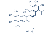 (R)-(-)-Gossypol (AT-101) acetic acid chemical structure