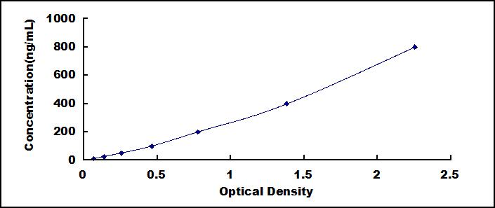 Typical Standard Curve for CLU ELISA (Sandwich)