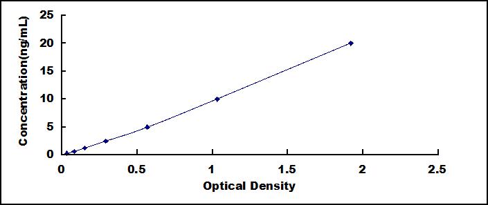 Typical Standard Curve for ERAP2 ELISA (Sandwich)