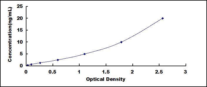 Typical Standard Curve for XPO1 ELISA (Sandwich)