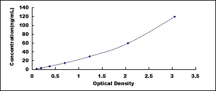Typical Standard Curve for FLNa ELISA (Sandwich)