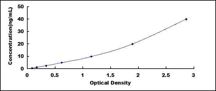 Typical Standard Curve for HSPb2 ELISA (Sandwich)