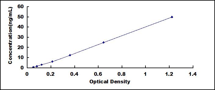 Typical Standard Curve for IRAK3 ELISA (Sandwich)