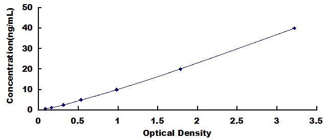 Typical Standard Curve for LZM ELISA (Sandwich)
