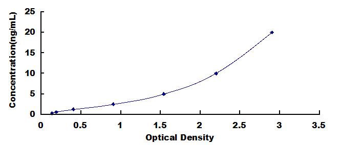 Typical Standard Curve for NQO1 ELISA (Sandwich)