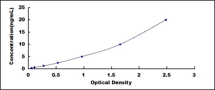 Typical Standard Curve for NFkB ELISA (Sandwich)