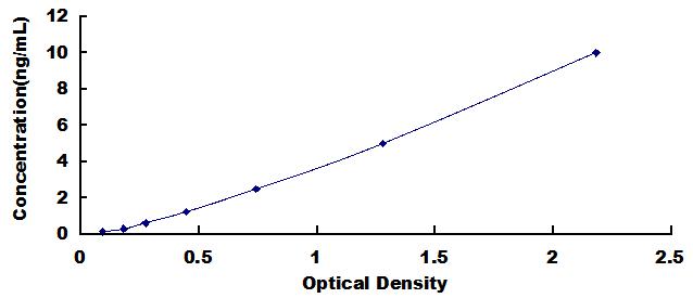Typical Standard Curve for Rac1 ELISA (Sandwich)