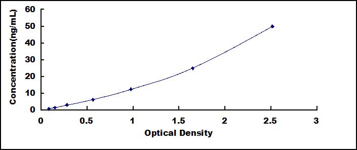 Typical Standard Curve for UCHL1 ELISA (Sandwich)