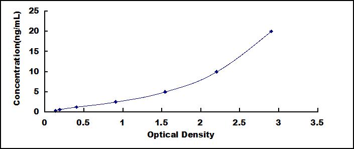 Typical Standard Curve for SDHB ELISA (Sandwich)