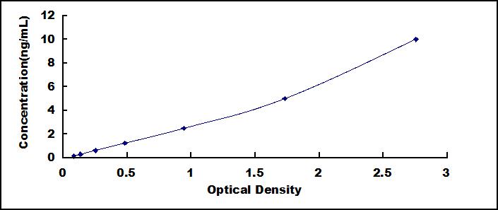 Typical Standard Curve for MMP24 ELISA (Sandwich)
