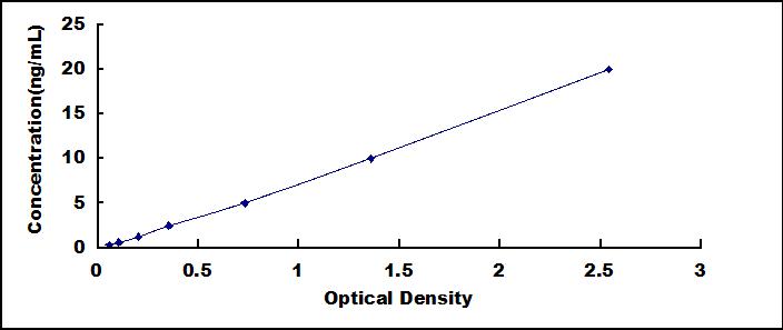Typical Standard Curve for FOXO3 ELISA (Sandwich)