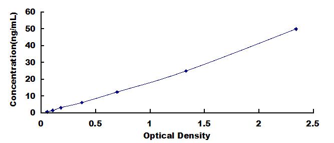 Typical Standard Curve for ACE2 ELISA (Sandwich)