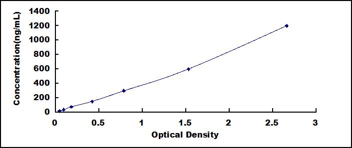 Typical Standard Curve for CLU ELISA (Sandwich)