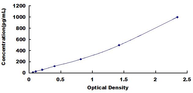Typical Standard Curve for FNDC5 ELISA (Sandwich)
