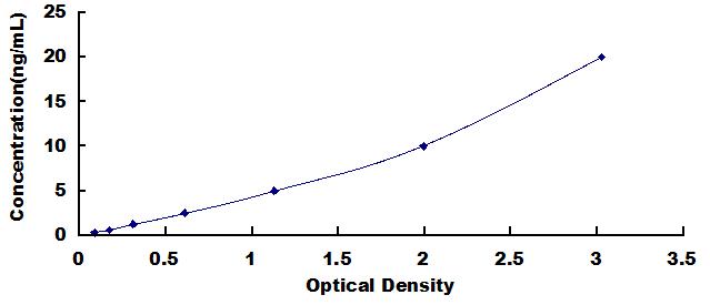 Typical Standard Curve for FOXP3 ELISA (Sandwich)
