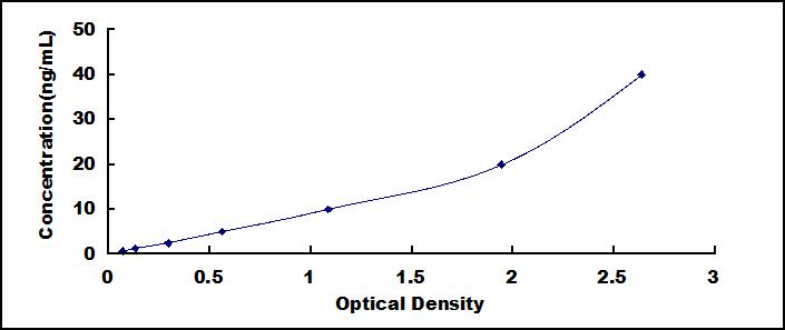 Typical Standard Curve for LZM ELISA (Sandwich)