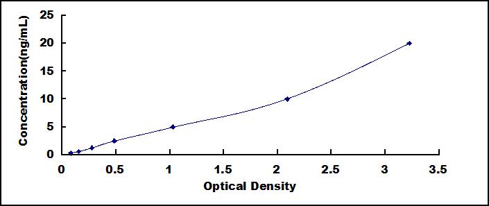 Typical Standard Curve for POLg1 ELISA (Sandwich)