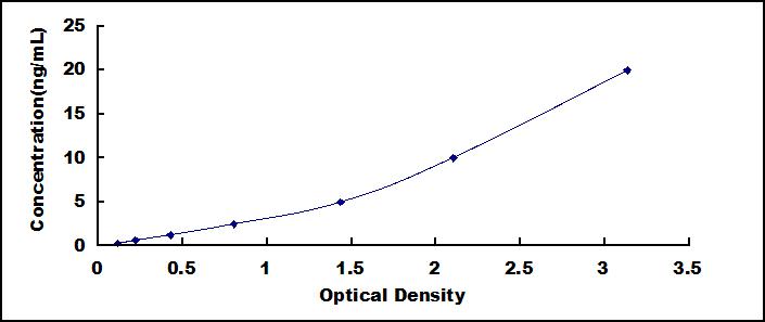 Typical Standard Curve for Tyk2 ELISA (Sandwich)