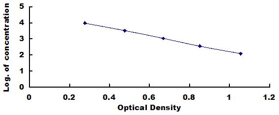 Typical Standard Curve for CNCbl ELISA (Competitive)