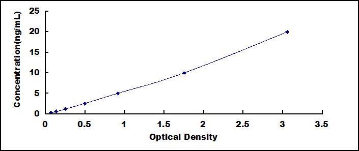 Typical Standard Curve for NFkB ELISA (Sandwich)