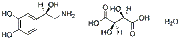 Noradrenaline bitartrate monohydrate chemical structure