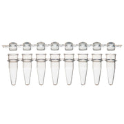 0.2mL 8-Strip Tubes, with Separate 8-Strip clear Dome caps, Natural