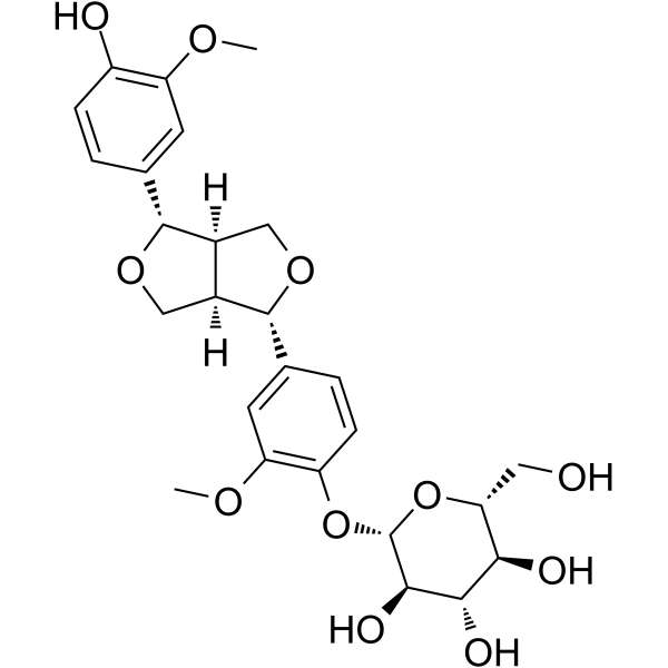 (+)-pinoresinol-4-O-beta-D-glucopyranoside