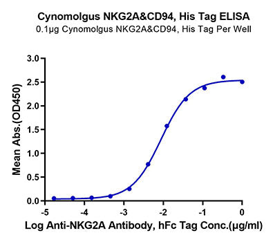 Recombinant Cynomolgus NKG2A&KLRD1/CD159a&CD94 Protein