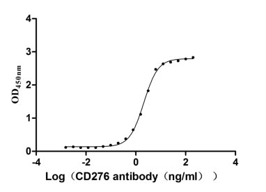 Measured by its binding ability in a functional ELISA. Immobilized CD276 at 2 μg/ml can bind Anti-CD276 rabbit monoclonal antibody, the EC50 of human CD276 protein is 1.961-2.243 ng/ml.