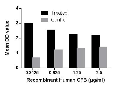 Figure. The hemolysis activity of recombinant human CFB