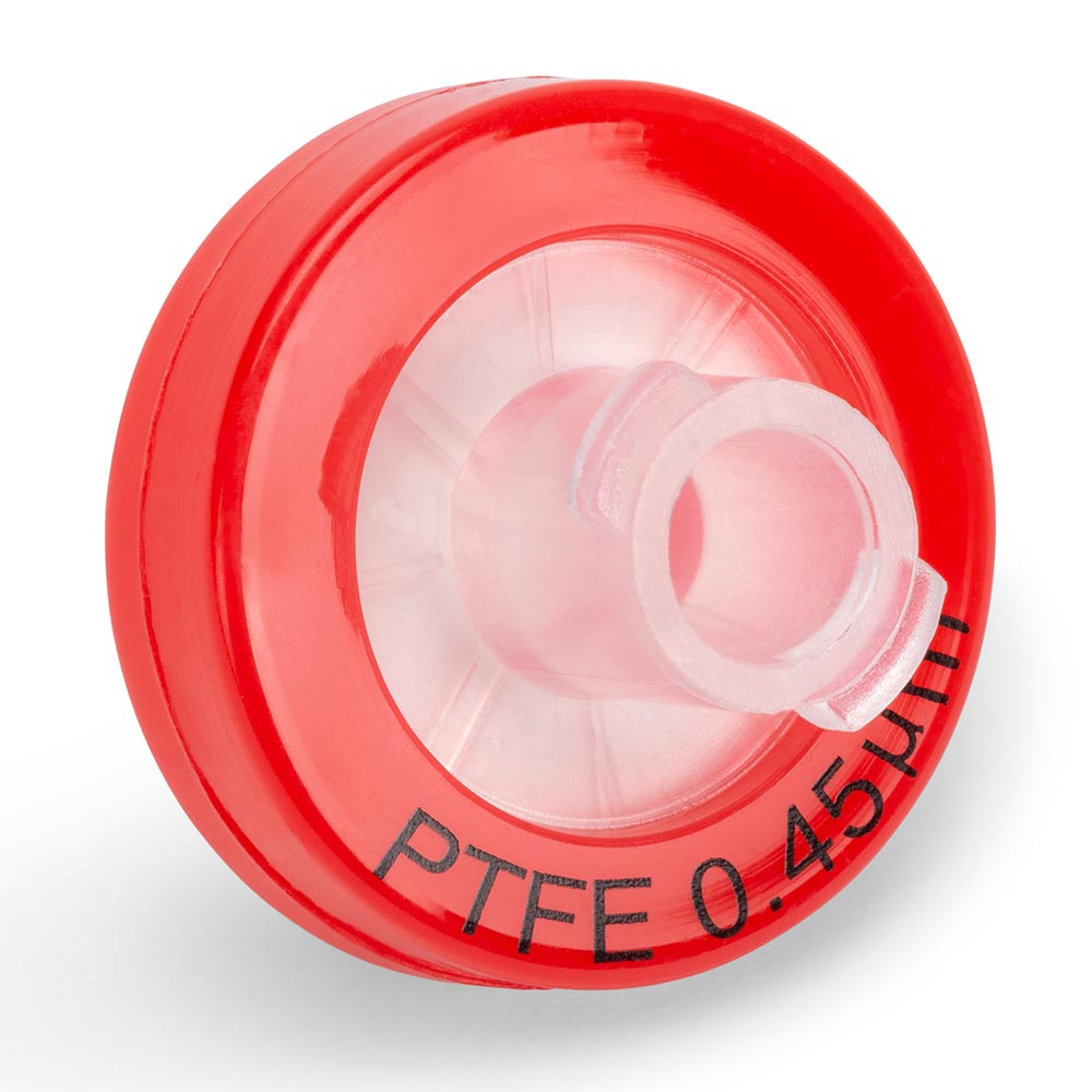 Syringe Filter, PTFE Hydrophobic Membrane, 0.45־¼m Porosity, 13mm Diameter, PP Housing, Non-sterile, Bulk Packed