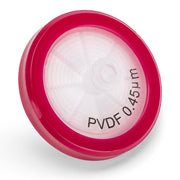 Syringe Filter, PVDF Hydrophobic Membrane, 0.45־¼m Porosity, 30mm Diameter, PP Housing, Non-sterile, Bulk Packed