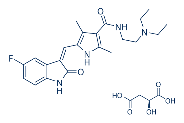 Sunitinib malate chemical structure