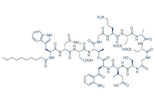 Daptomycin chemical structure