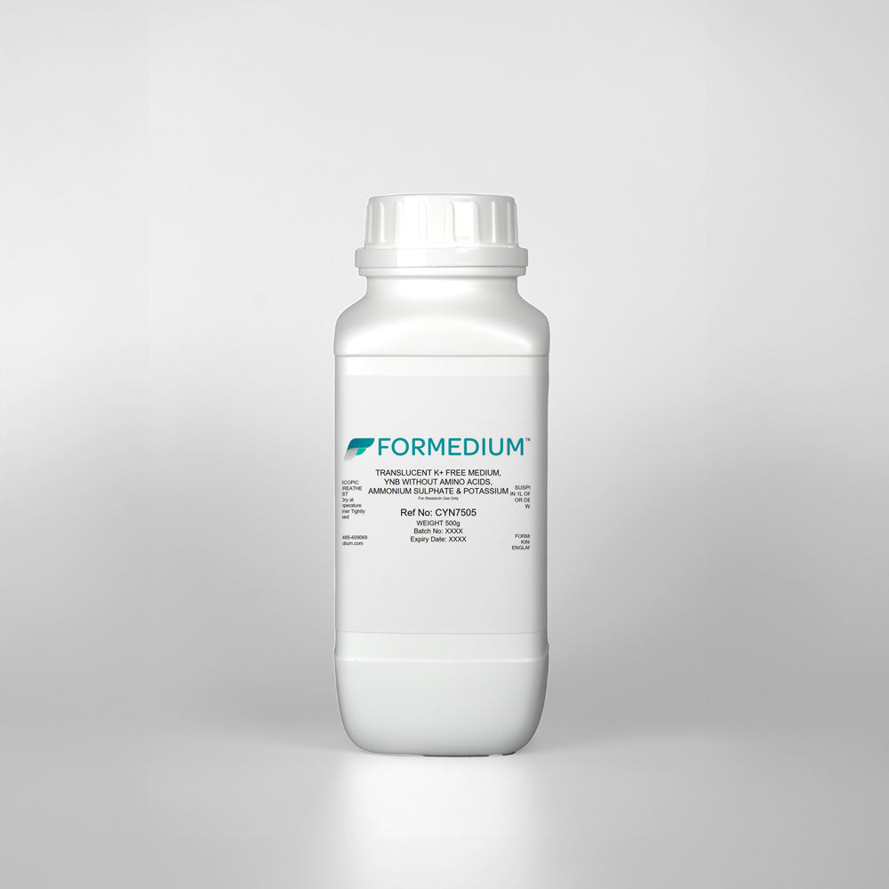 Translucent K+ free medium”, YNB w/o Amino acids and without Ammonium sulphate and w/o Potassium
