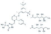 Fosaprepitant dimeglumine salt chemical structure