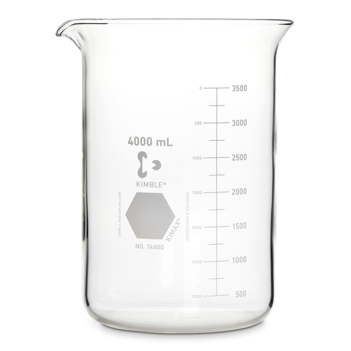 Beaker Borosilicate, 4L 6/case - 14000-4000